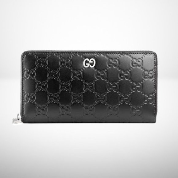 GUCCI GG SIGNATURE ZIP AROUND WALLET - Picture 2 of 12